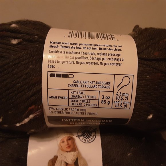 Set of 3!!! NWT Impeccable Yarn by Loops and Threads Camo Tweed Yarn - Picture 5 of 5
